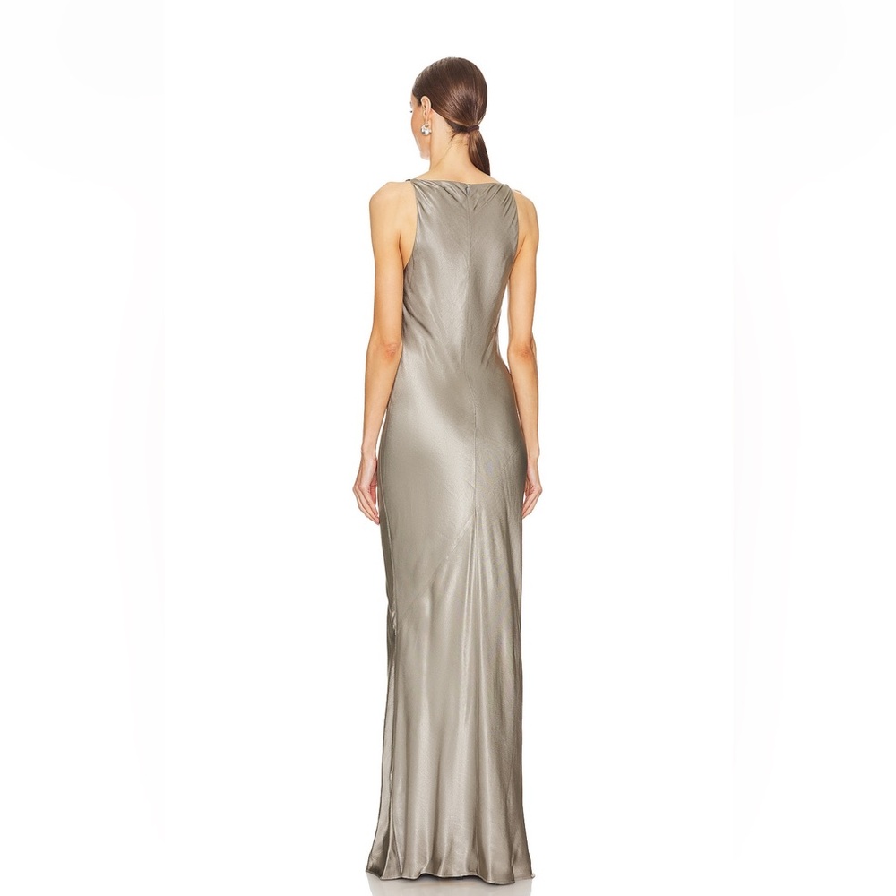 Shona Joy La Lune High Neck Cowl Maxi Dress Sage - Picture 2 of 8